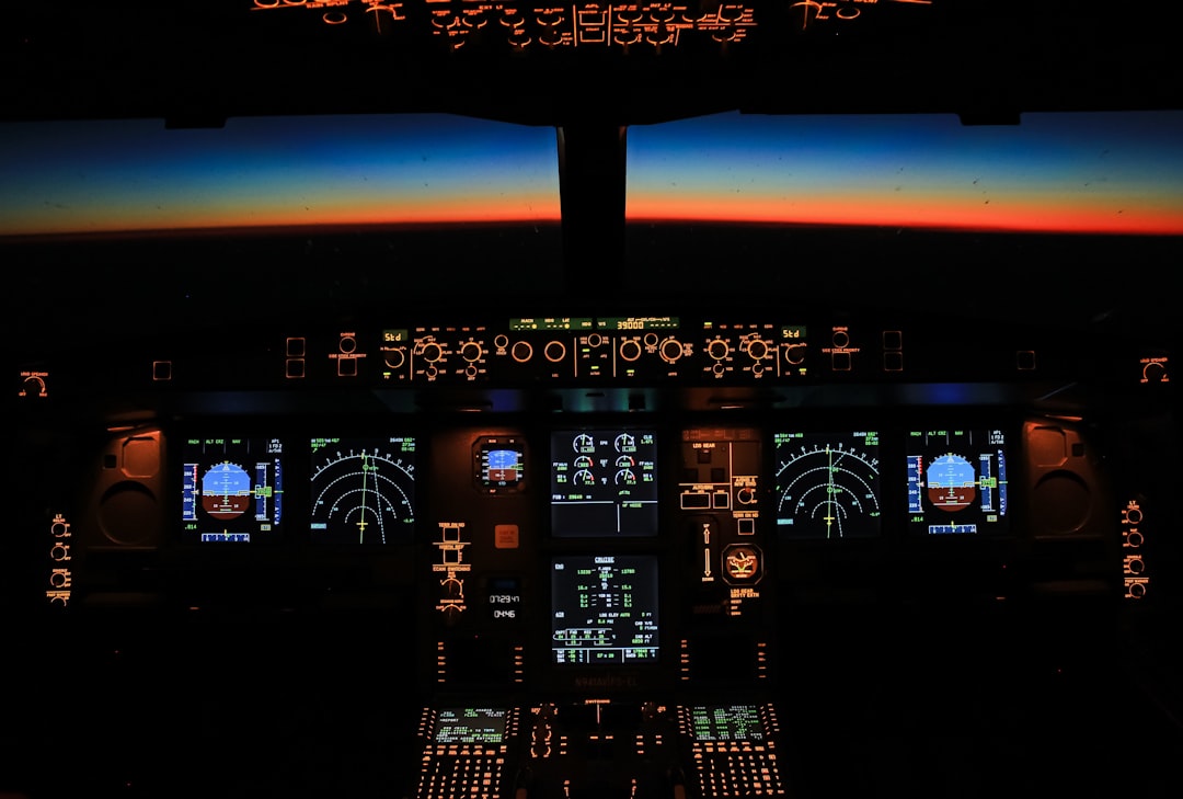 Cruising over the Atlantic at 39.000 feet flying from Bogota to Barcelona on board an Airbus A330-200
